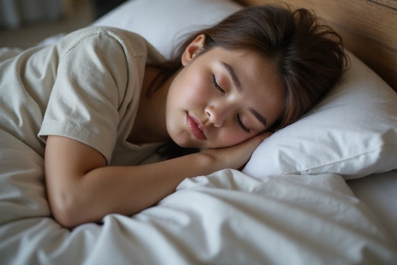 Person sleeping peacefully, symbolizing recovery